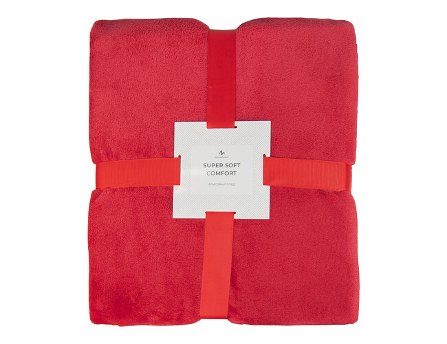 Плед мягкий флисовый Super Soft  Comfort Travel, 125*170 см, красный