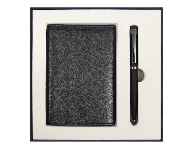 Набор подарочный Solution Superior Duo (Обложка для автодокументов Leather Sun, ручка Attashe)