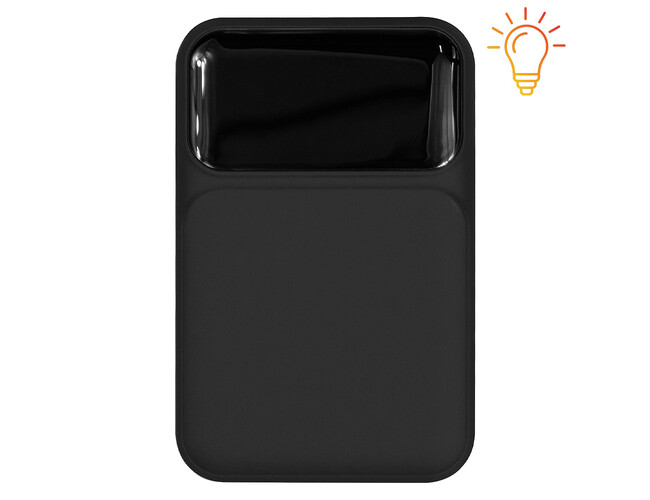 Внешний аккумулятор (powerbank) «Lumen», софт тач, 10 000 mAH, с тремя зарядными шнурами, 22,5W super fast charge, Power Delivery (PD) 20W (dfnn), QC3.0, черный