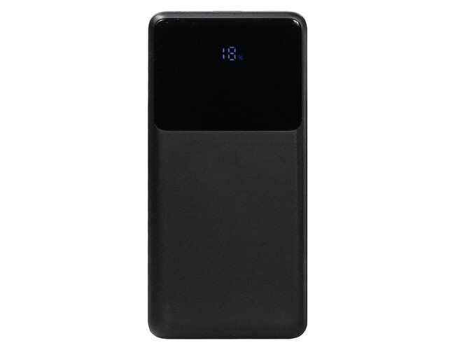 Внешний аккумулятор (powerbank)  «Stream 10»,  10 000 mAH, с двумя зарядными шнурами,  22,5W (Ватт)  super fast charge, Power Delivery (PD) 25.5W (dfnn),  c цифровым дисплеем для контроля заряда, черный