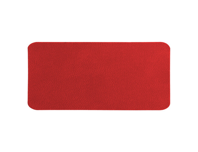 Шеврон Rectangle Latte Soft touch размер 60*30 мм, красный, со скругленными углами