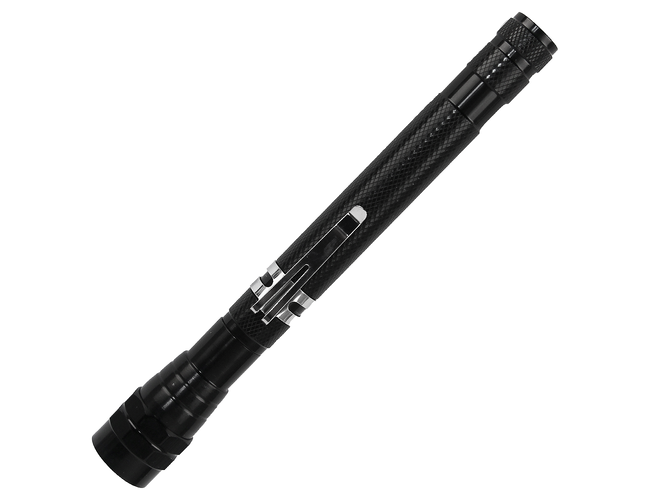 Фонарь телескопический Tools Flashlight, с магнитом, черный