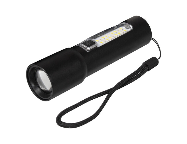 Фонарь Tools Ghent, алюминиевый, аккумуляторный, с зарядкой type-c, черный
