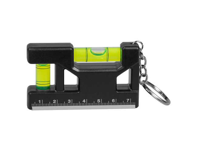 Брелок уровень Tools Pocket level, пластиковый, черный