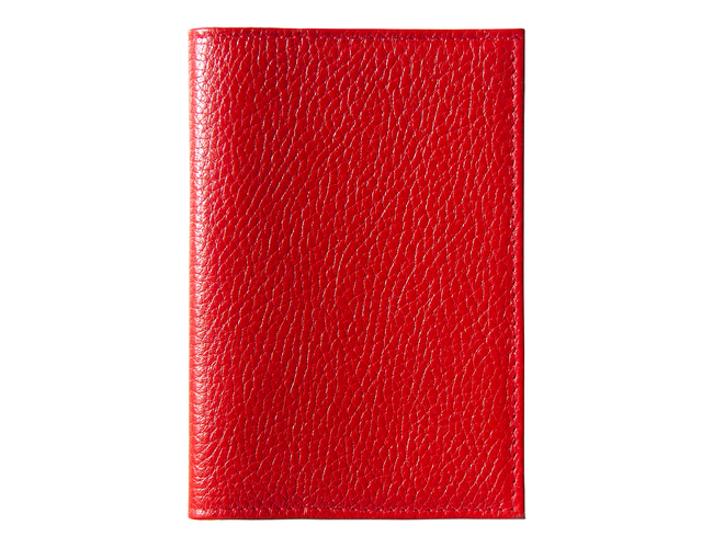 Обложка для автодокументов Leather Sky Flotter Sun из натуральной кожи, красная