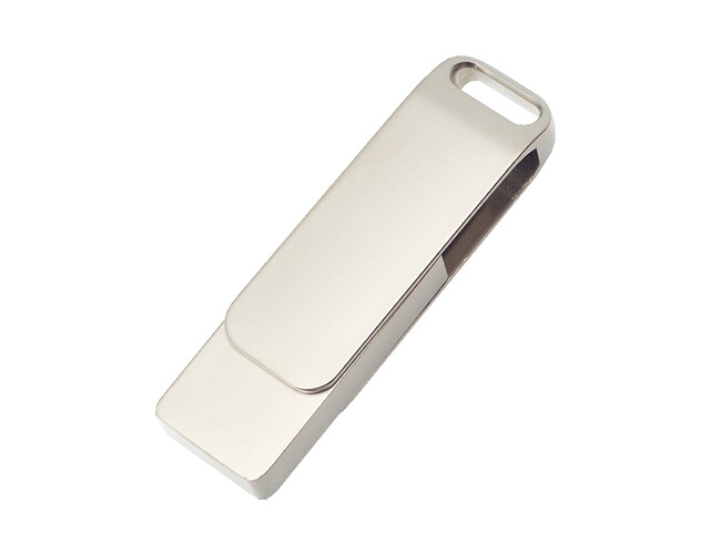 Флеш накопитель Bergamo, USB 2.0 32GB, металл, серебро