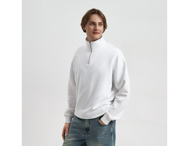 Толстовка на молнии унисекс Флоу (Flow), белая, размер 3XL/4XL