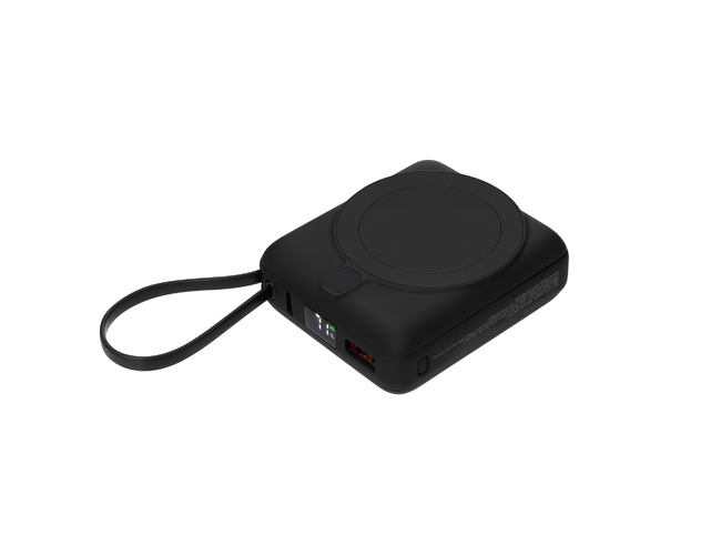Внешний аккумулятор с подсветкой Риттер PD (Ritter PD) 10000mAh с функцией беспроводной зарядки 15W, черный