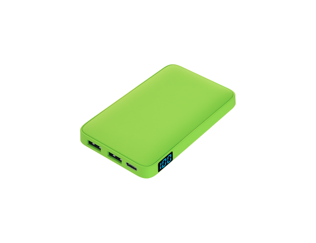 Внешний аккумулятор с подсветкой Анкор (Ancor) 5000 mAh, салатовый