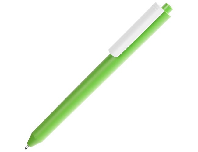 Ручка шариковая Pigra P03 Mat, светло-зеленая с белым