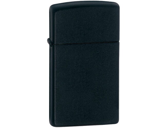 Зажигалка Zippo Slim Matt, матовая черная