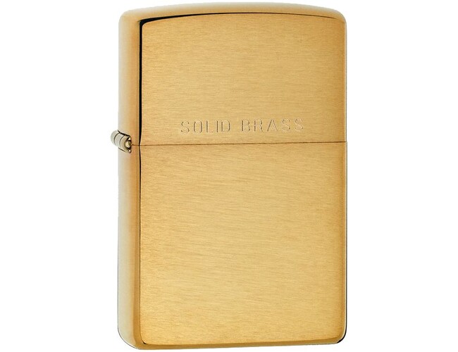 Зажигалка Zippo Classic Brushed, золотистая