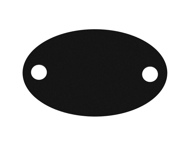 Шильдик металлический Alfa Oval, черный