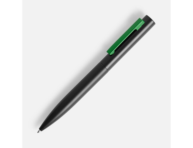 Ручка шариковая Inkolor, черная с зеленым