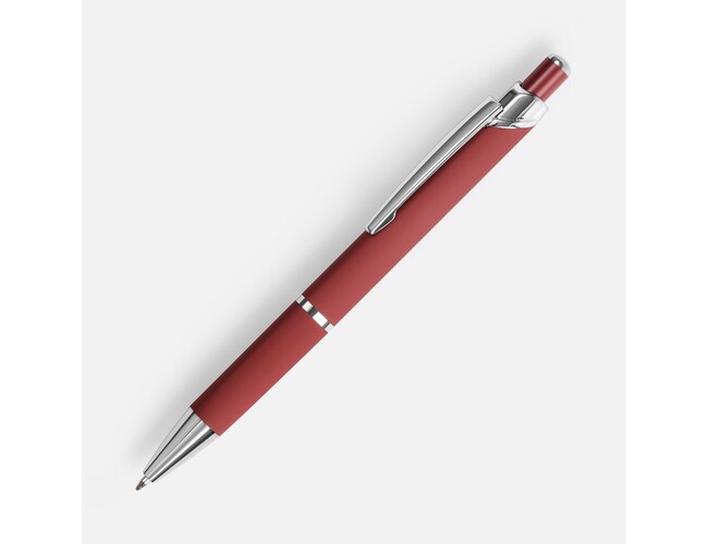 Ручка шариковая Chromos Soft Touch, красная