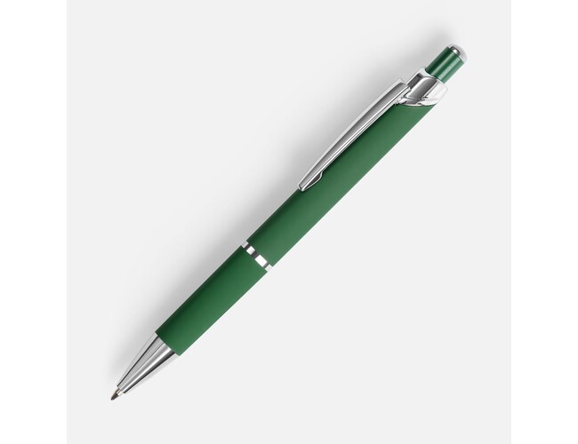 Ручка шариковая Chromos Soft Touch, зеленая