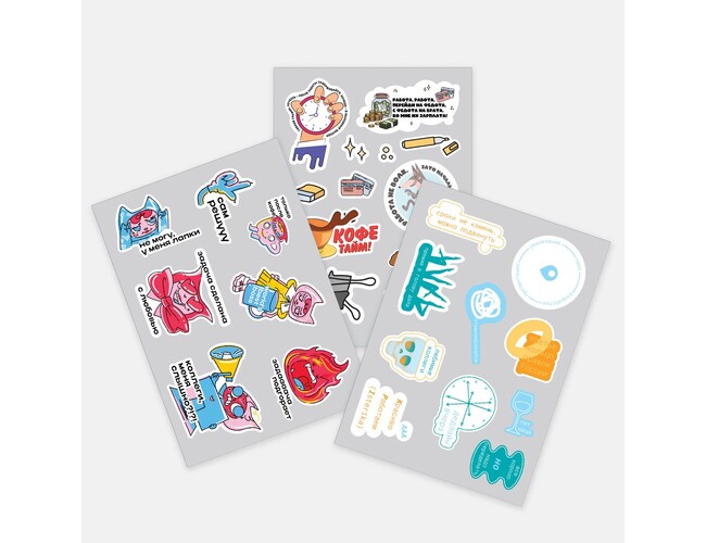 Наклейки бумажные Sticker Pack на заказ, M