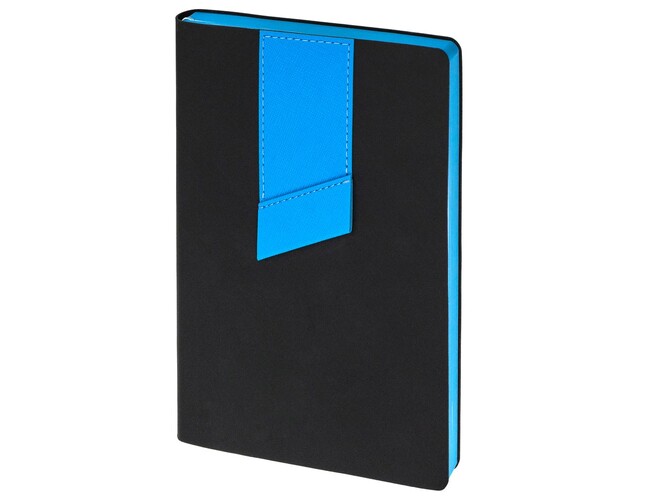Ежедневник Bookmark, недатированный, черный с голубым