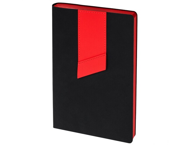Ежедневник Bookmark, недатированный, черный с красным