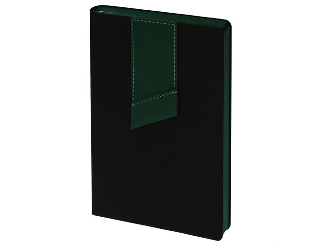 Ежедневник Bookmark, недатированный, черный с зеленым