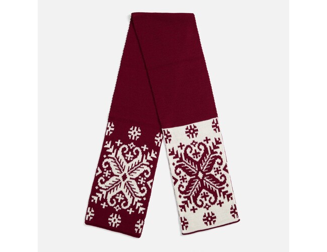 Шарф Wintertude M, красный с белым