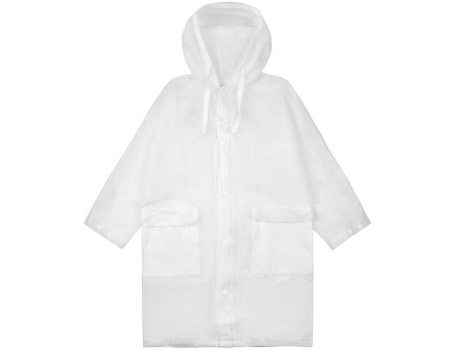 Дождевик детский RainDrop Kids, белый, 8 лет (рост 118-128)