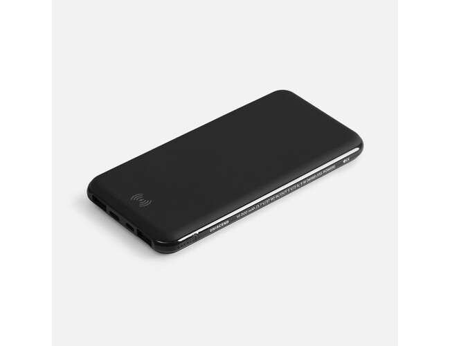 Аккумулятор с беспроводной зарядкой All Day Wireless, 10000 мАч, черный