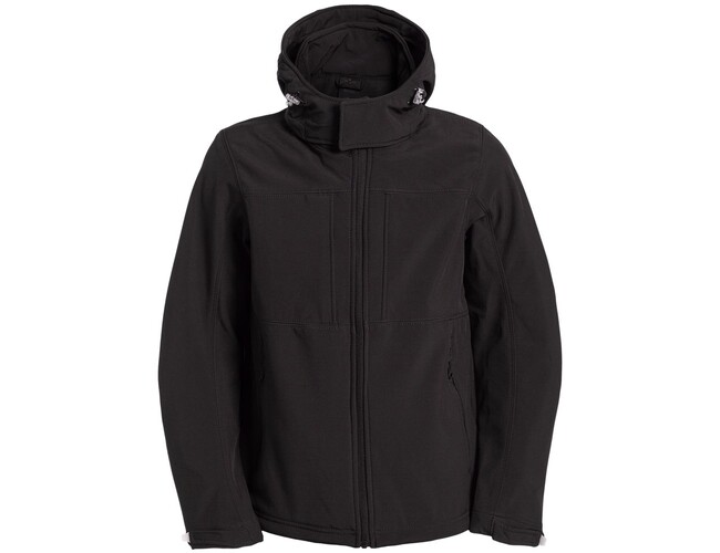 Куртка мужская Hooded Softshell черная, размер S