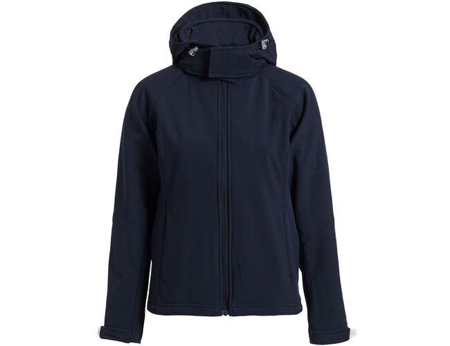 Куртка женская Hooded Softshell темно-синяя, размер S