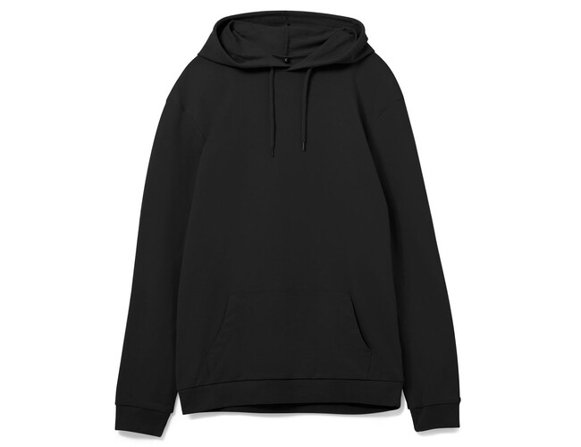 Толстовка с капюшоном унисекс Hoodie, черная, размер XS