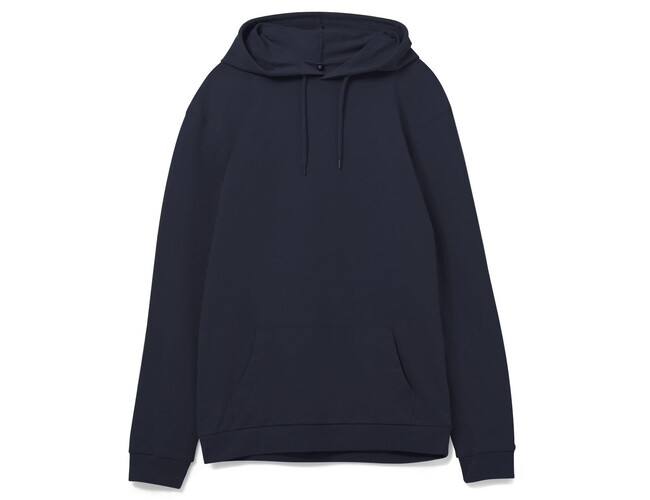 Толстовка с капюшоном унисекс Hoodie, темно-синяя, размер XS