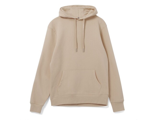 Толстовка с капюшоном унисекс Hoodie, бежевая, размер XS
