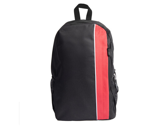 Рюкзак PLUS, чёрный/красный, 44 x 26 x 12 см, 100% полиэстер 600D