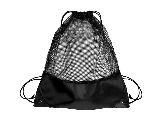 Рюкзак мешок с укреплёнными уголками Mesh, чёрный, 35*41 см, полиэстер 210D