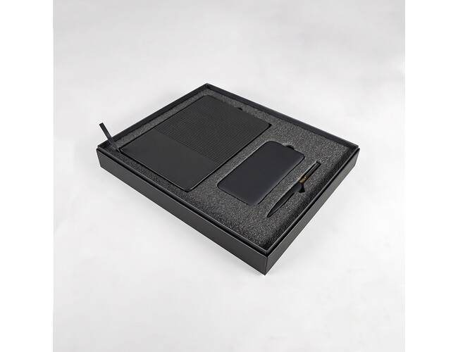 Набор подарочный RIFF: ежедневник, ручка и power bank в коробке с ложементом
