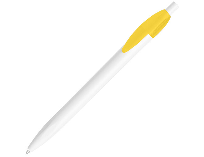 Ручка шариковая X-1 WHITE, белый/желтый непрозрачный клип, пластик