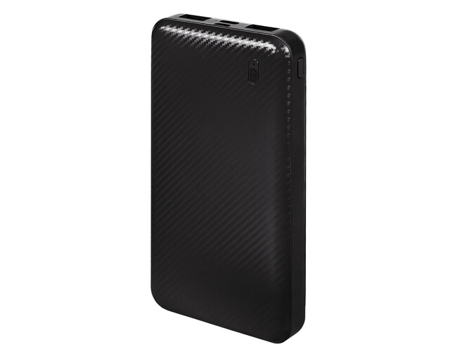 Универсальный аккумулятор Rib 10 (10000 мАч), черный, 13,5х6.8х1,5 см