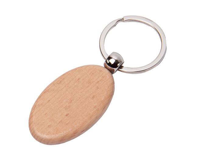 Брелок TIMBER OVAL; 5,2 x 3,2 см; дерево