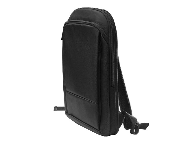 Расширяющийся рюкзак "Slim" из водостойкого материала, чёрный, 45х30х6 см, ткань верха: 100% полиэстер 1680 D
