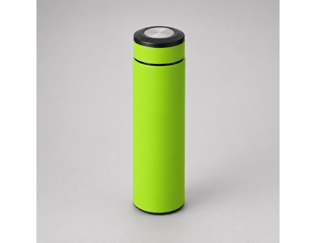 Вакуумный термос «Vacuum Flask C1», soft touch, 420мл, зеленое яблоко/черный/серебристый