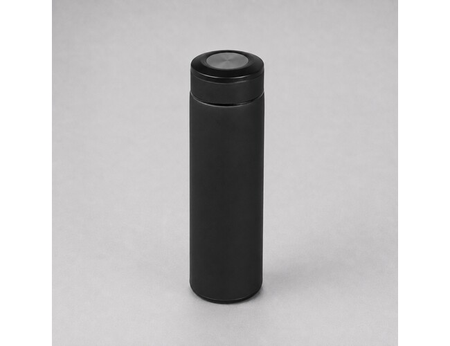 Вакуумный термос «Vacuum Flask C1», soft touch, 420мл, черный/серебристый