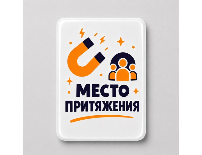 Объемный стикер из эпоксидной смолы на дверь, белый