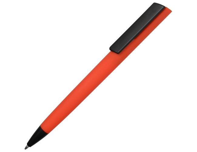 Ручка пластиковая soft-touch шариковая «Taper», красный/черный