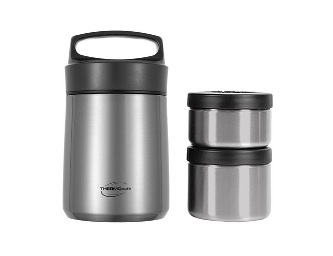 Термос с двумя контейнерами THERMOcafe «TCLB-1480SY», 1480 мл, стальной