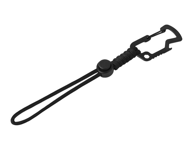 Брелок-шнурок «Spanner» с открывашкой и шестигранником, черный