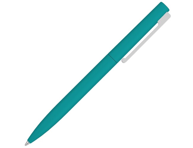 Ручка металлическая шариковая «Bright F Gum» soft-touch, бирюзовый