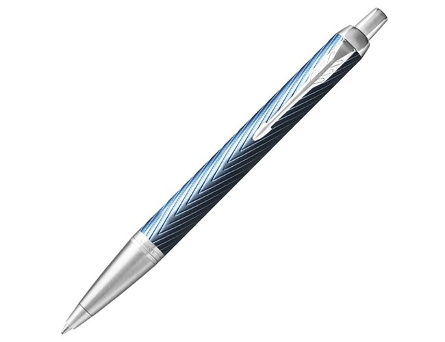 Ручка шариковая Parker IM Premium, голубой, серебристый