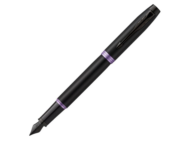 Ручка перьевая Parker «IM Vibrant Rings Flame Amethyst Purple», фиолетовый, черный
