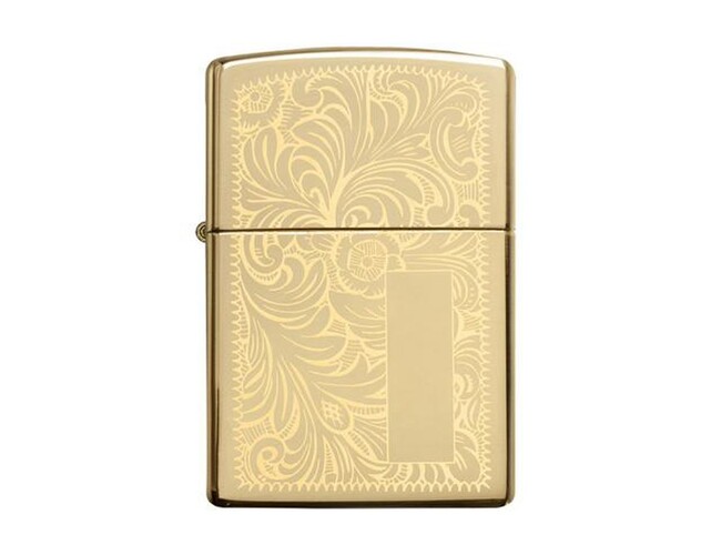 Зажигалка ZIPPO Venetian® с покрытием High Polish Brass, золотистый