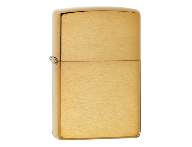 Зажигалка ZIPPO с покрытием Brushed Brass, золотистый